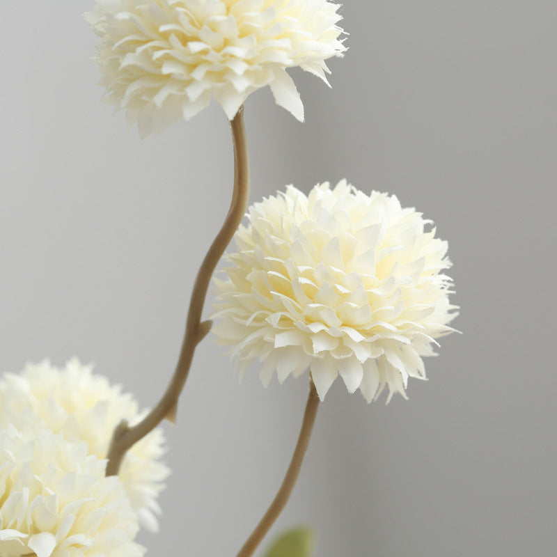 Close up artificial mum flower detail