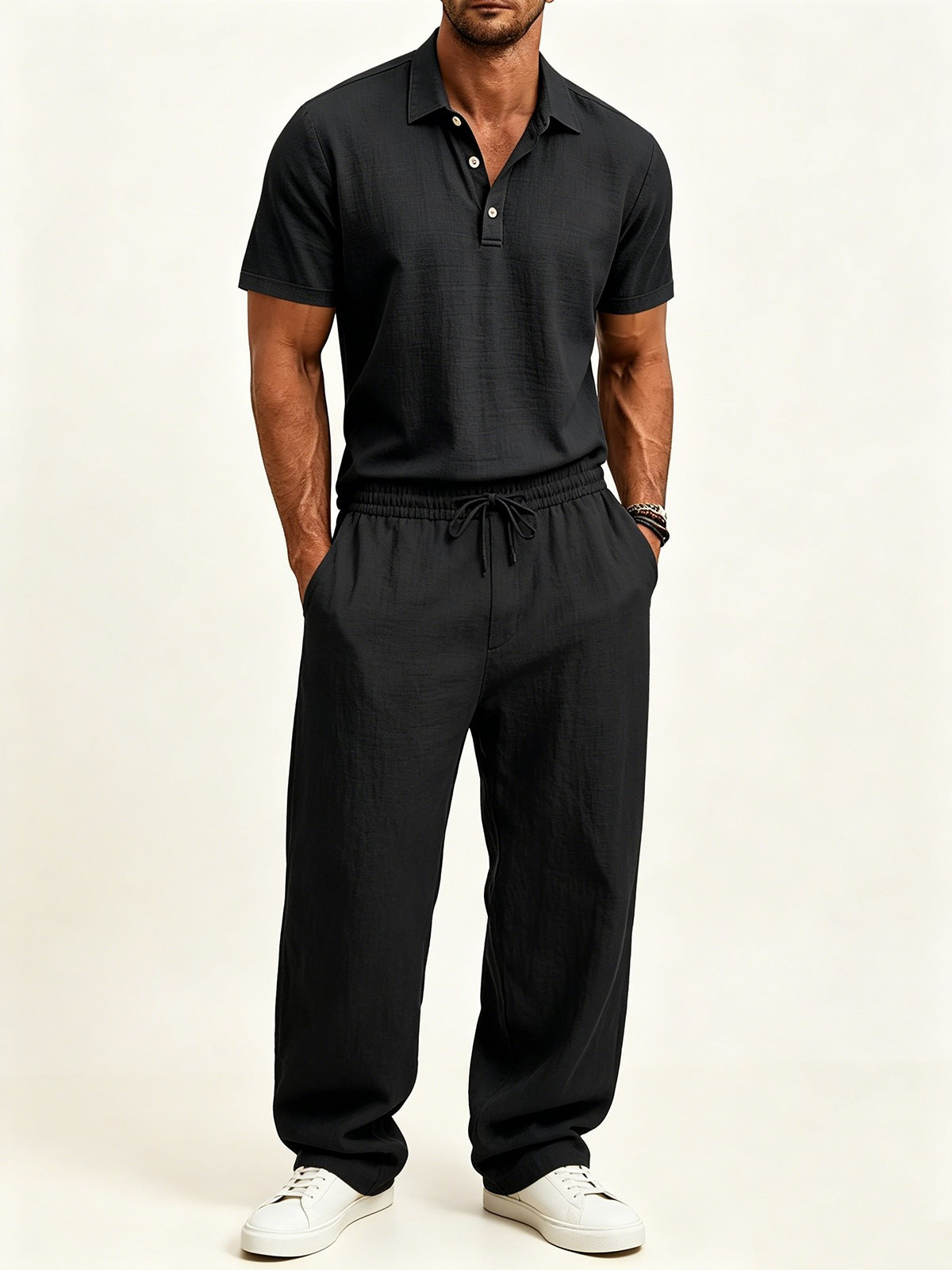 Casual Loose Cotton-Linen Short-Sleeve Set