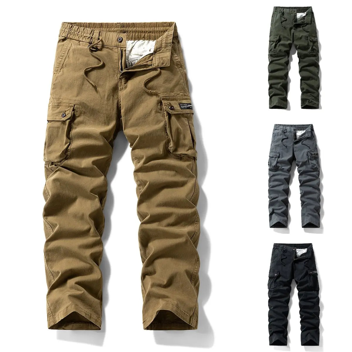 Men's Washed Vintage Loose Tapered Work Pants