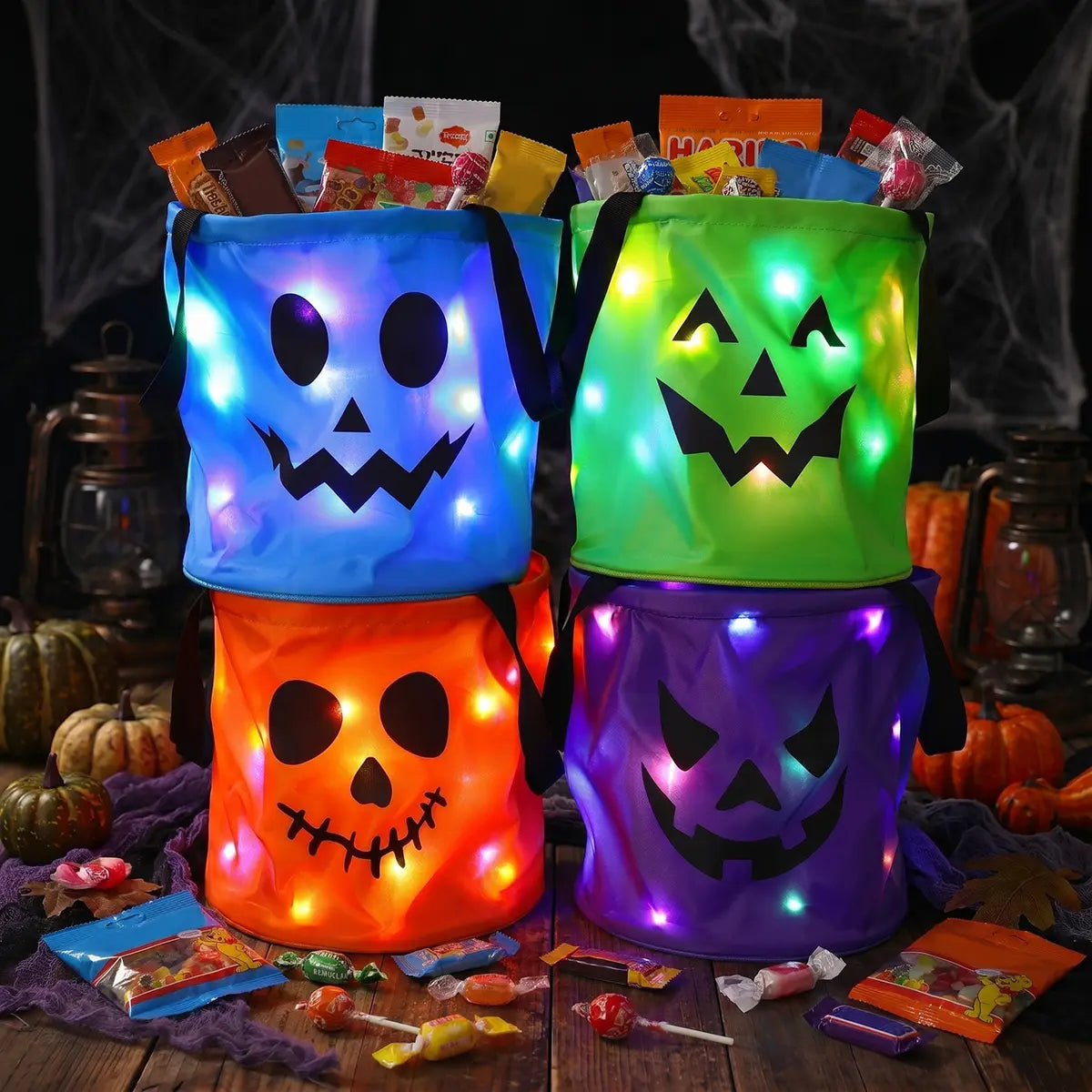 LED Halloween Candy Buckets for Trick or Treat