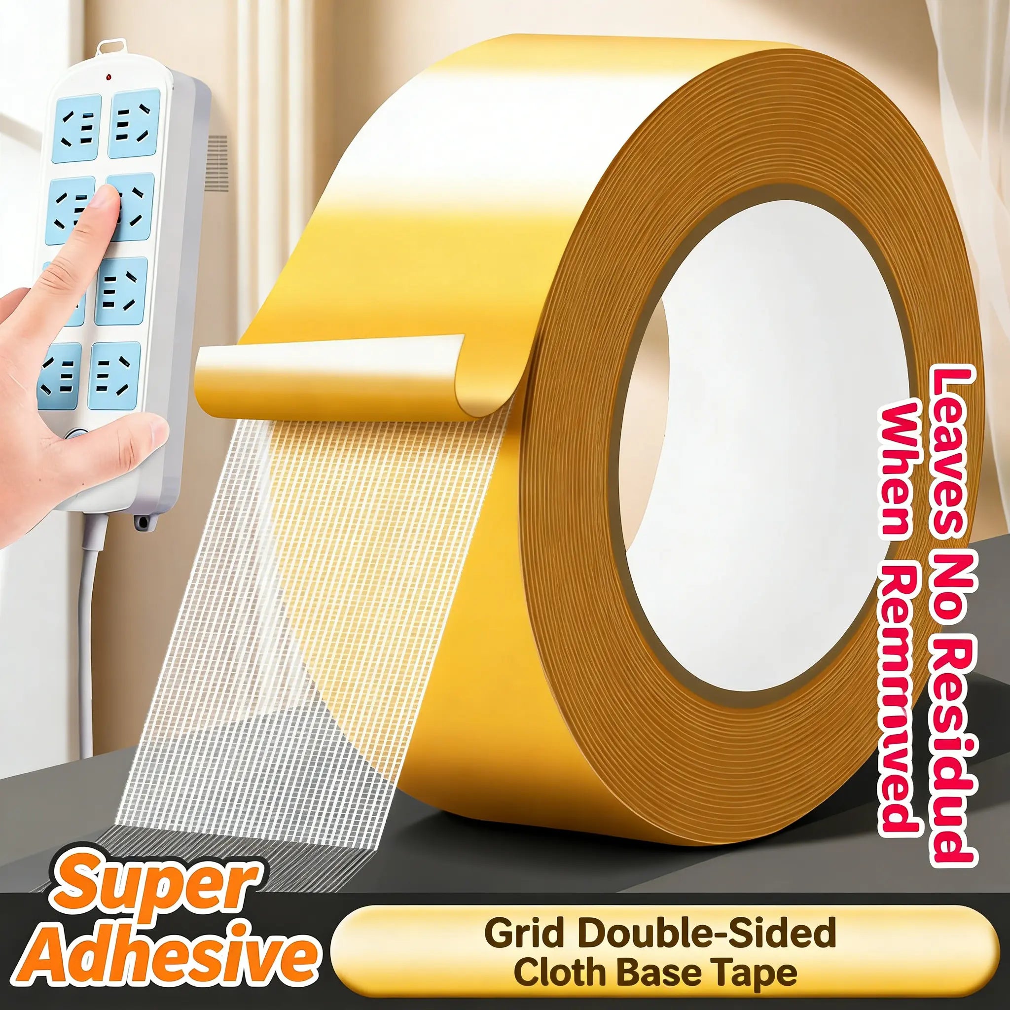 Heavy-Duty Double-Sided Tape - Strong Adhesive Fix For Quick No-Tool Home Solutions