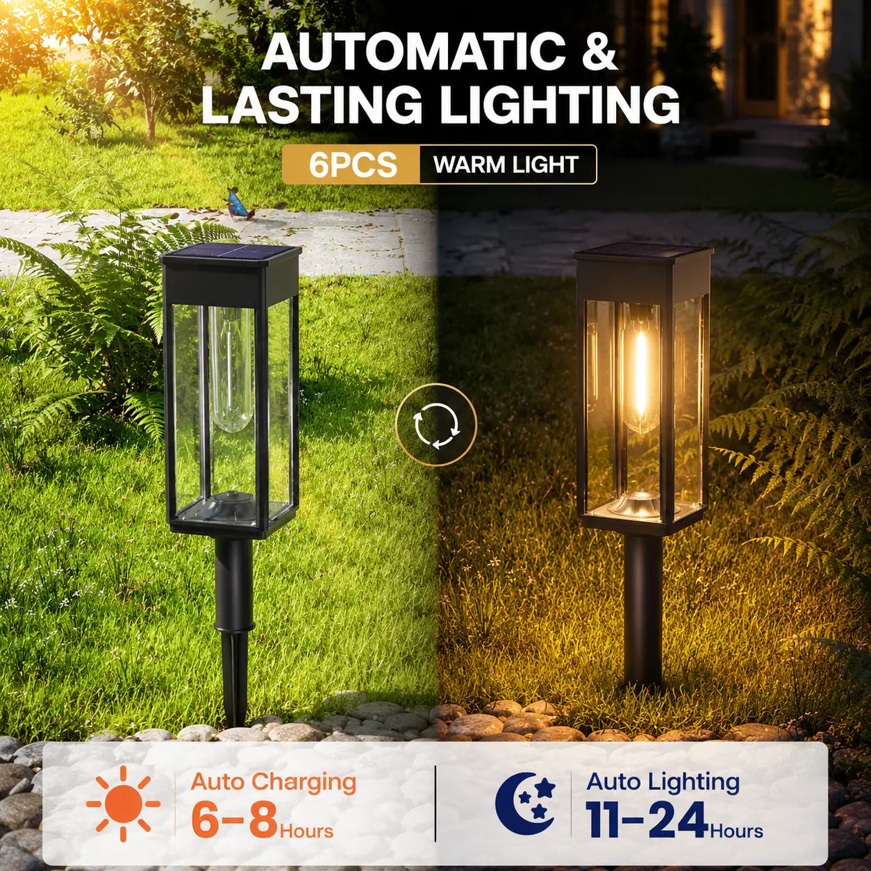 Solar light automatic charging and automatic lighting