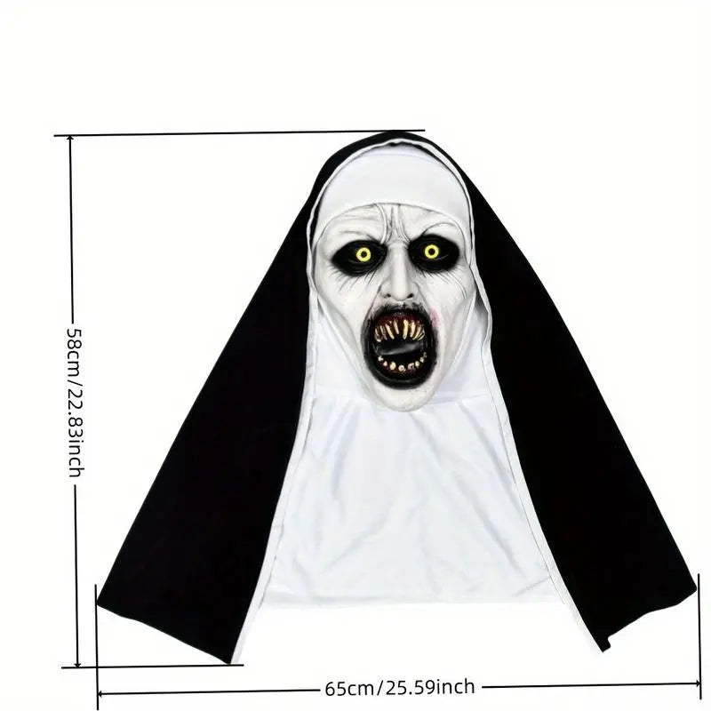 Funky nun mask dimensions 58cm by 65cm