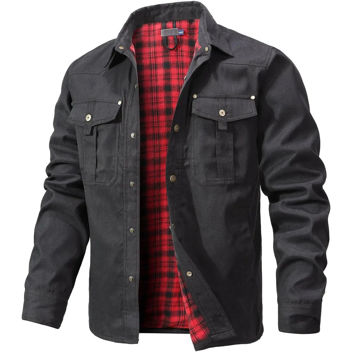 Men's Flannel Lined Western Shacket Jacket