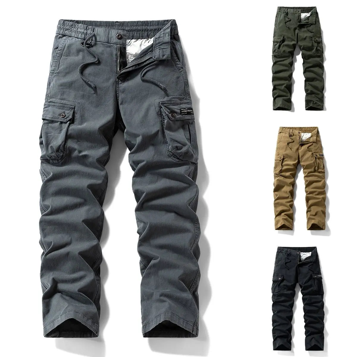 Gray Washed Vintage Men's Work Pants