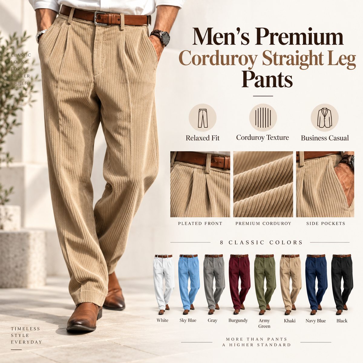 Men's Corduroy Trousers – Autumn/Winter 2026