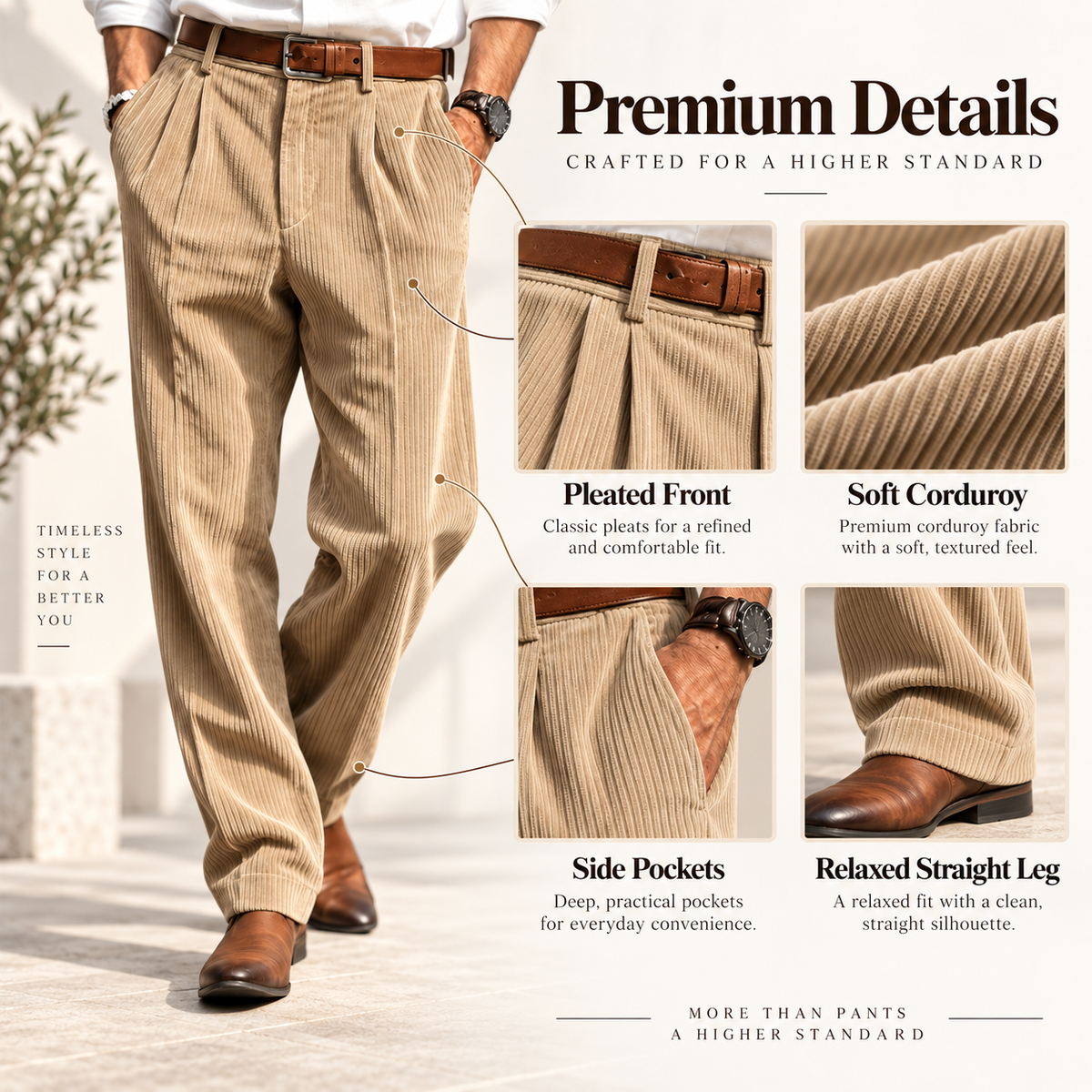 Men's Corduroy Trousers – Autumn/Winter 2026