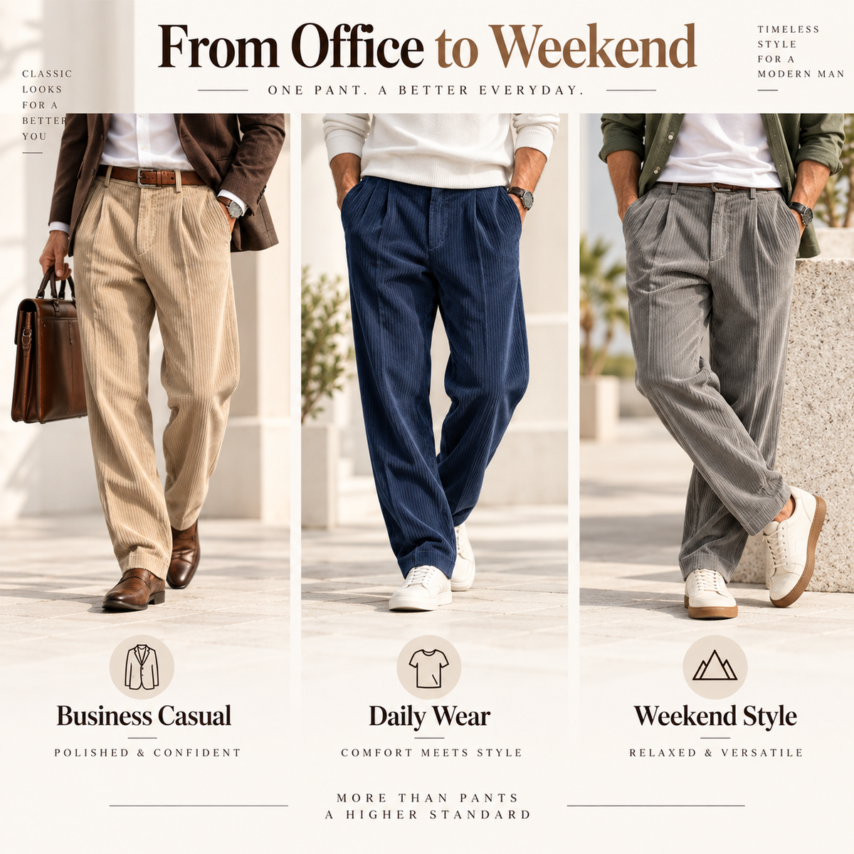 Men's Corduroy Trousers – Autumn/Winter 2026