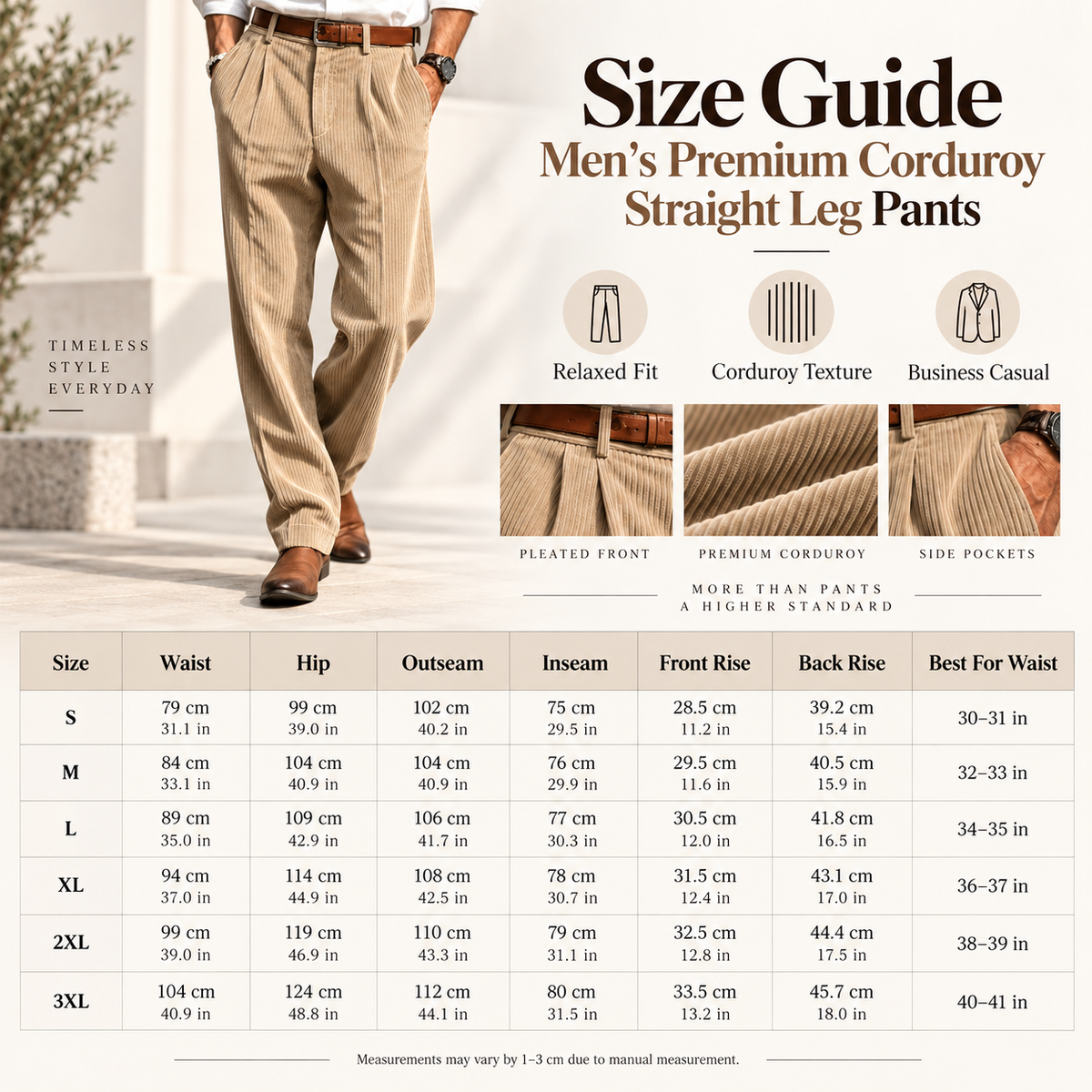 Men's Corduroy Trousers – Autumn/Winter 2026