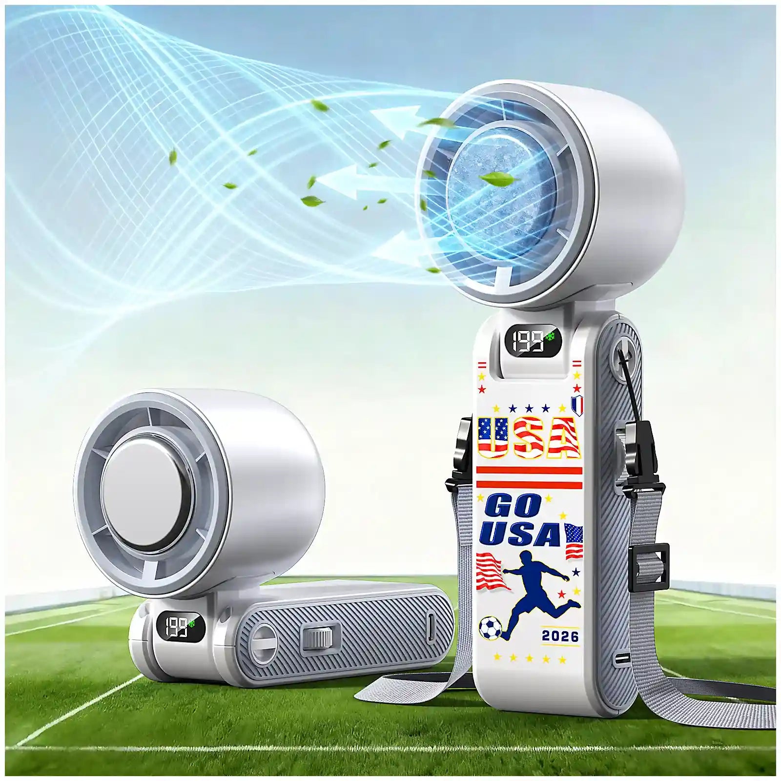 Portable Handheld Fan with Instant Ice Cooling Semiconductor Tech