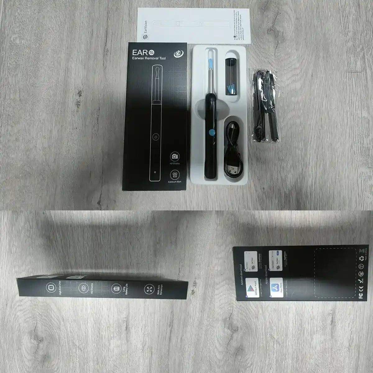 Visual earwax remover package contents