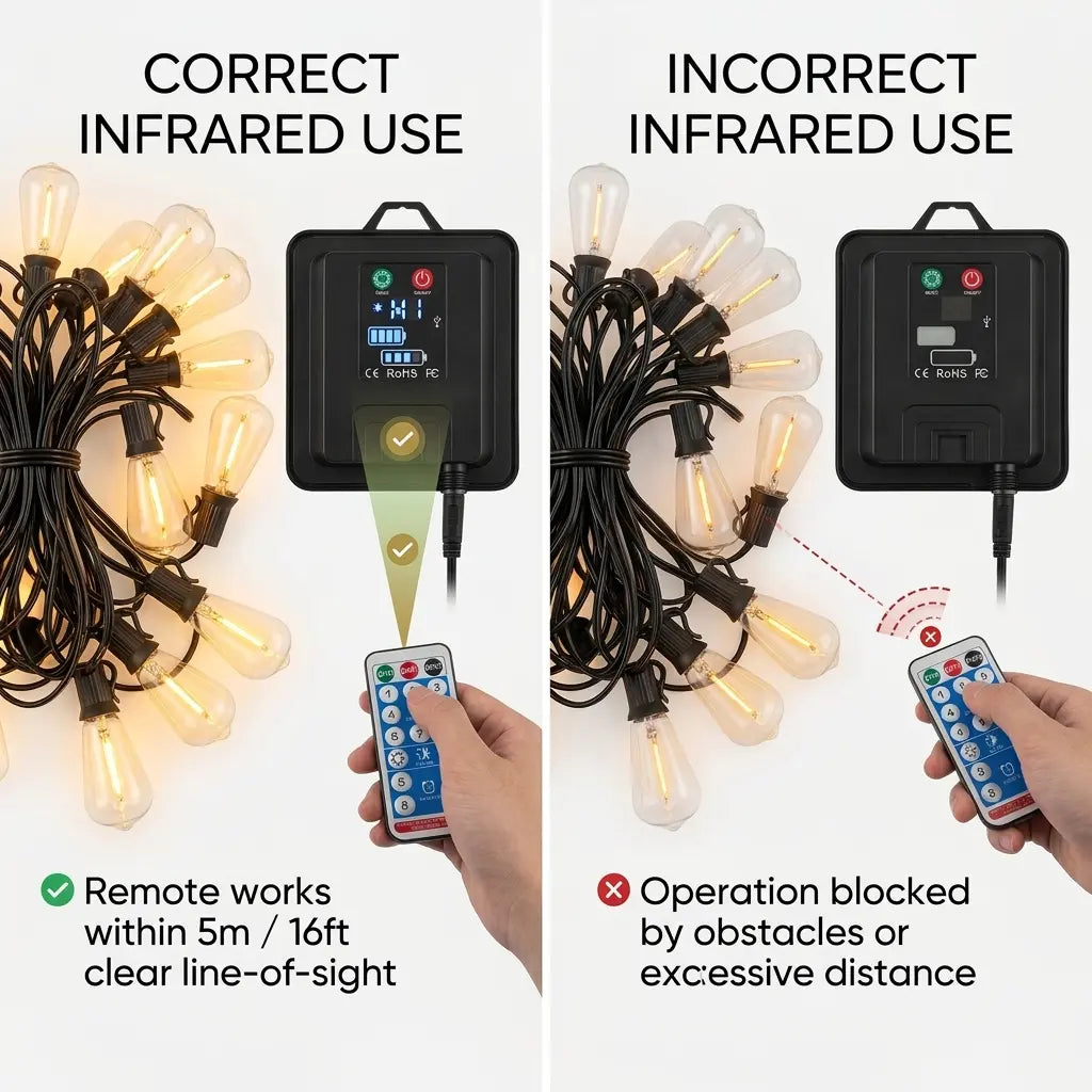 Correct use of outdoor light infrared remote