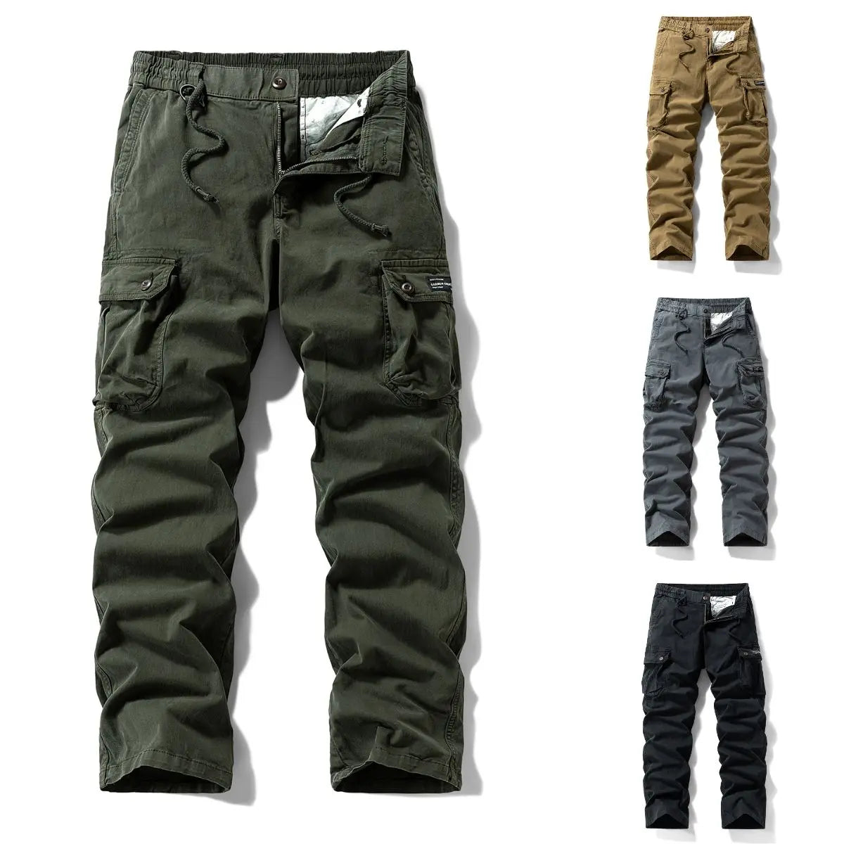 Army Green Vintage Men's Cargo Work Pants